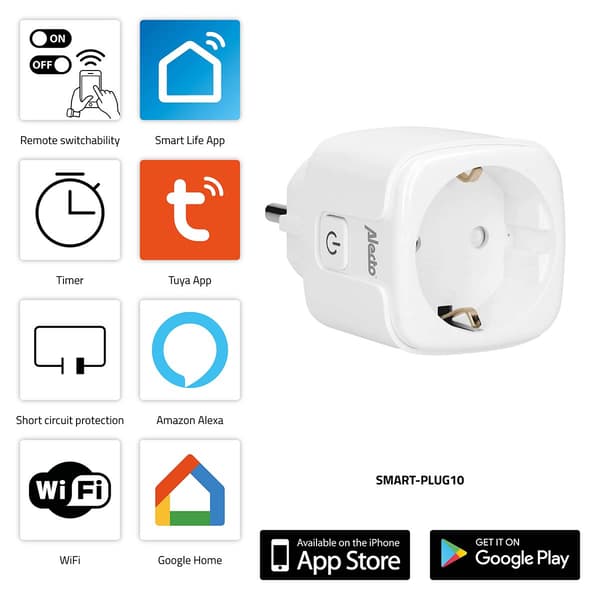 Smart Wi-Fi-stik 16A 3680W med energimåler