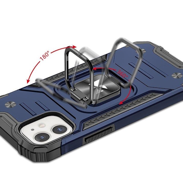 Pansarfodral för iPhone 14, Ring Armor magnetisk hållare, blå