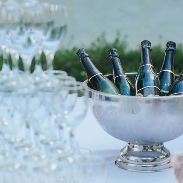 Champagnekylskål i rostfritt stål