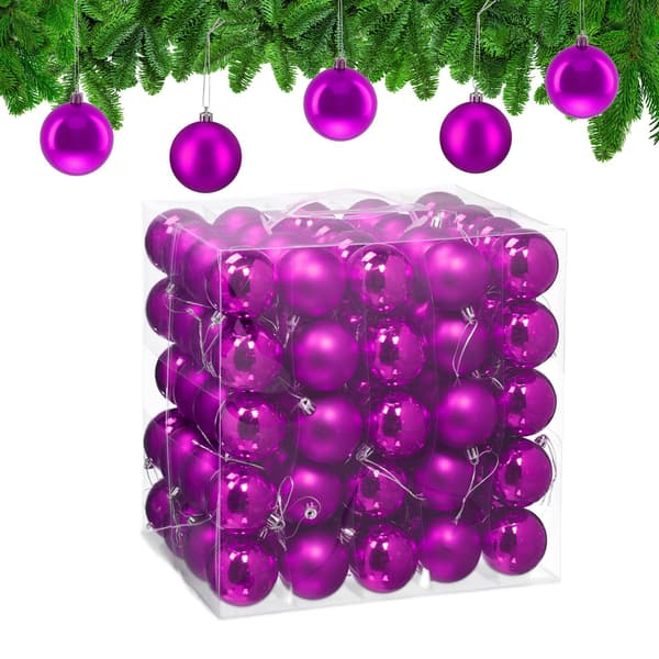 Julgranskulor set, 100 glänsande prydnader