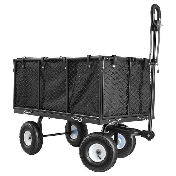 Trädgårdsvagn 1200 lb, stålvagn, 10-tums däck