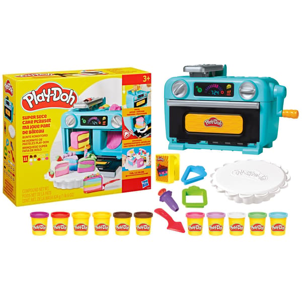 Play-Doh-kakkuleikkisetti kuorrutusrullalla ja muotteilla