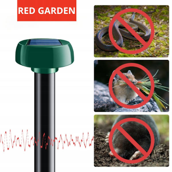 Solar Mole Repeller – Ultraljudsskadedjursbekämpning, 2 st