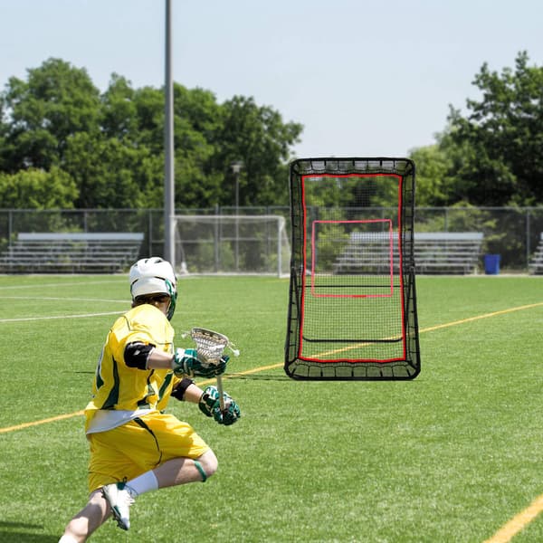 Lacrosse-reboundernät 1,2x2,1 m, justerbart vinkelmål