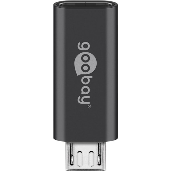 Goobay Micro-USB–USB-C OTG-sovitin - harmaa