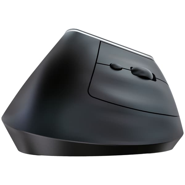 Trådløs ergonomisk vertikal mus, 1600 DPI, Bluetooth og RF