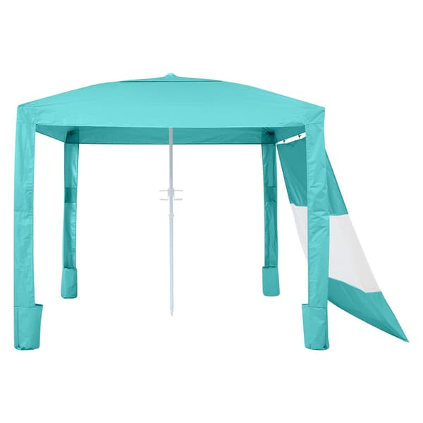 Strandcabana-overdækning 2,4 x 2,4 m, sidevæg, UPF 50+
