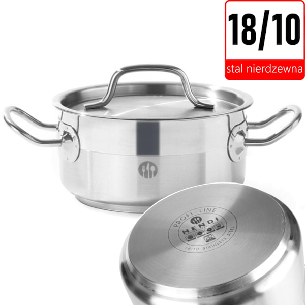 Profi Line matala kattila kannella, 7,5 l, halkaisija. 280 x 120 h - Hendi 830505