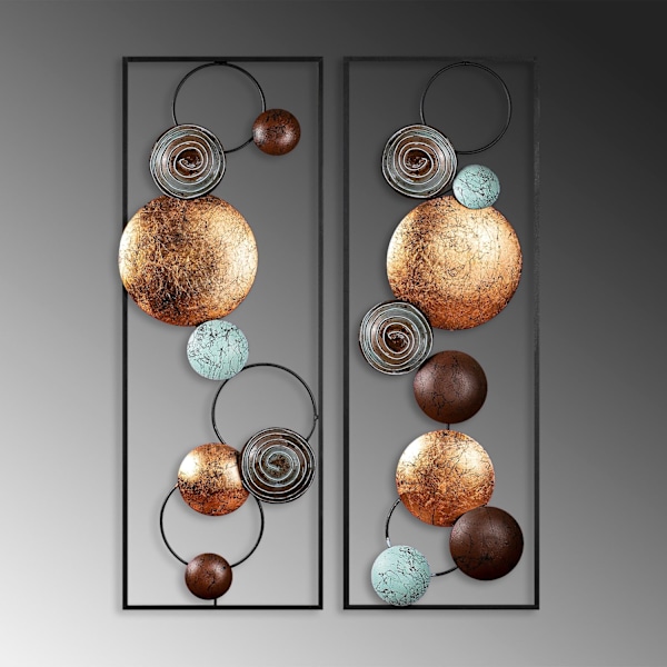 Dekorativt metallväggtillbehör texturerat - 9