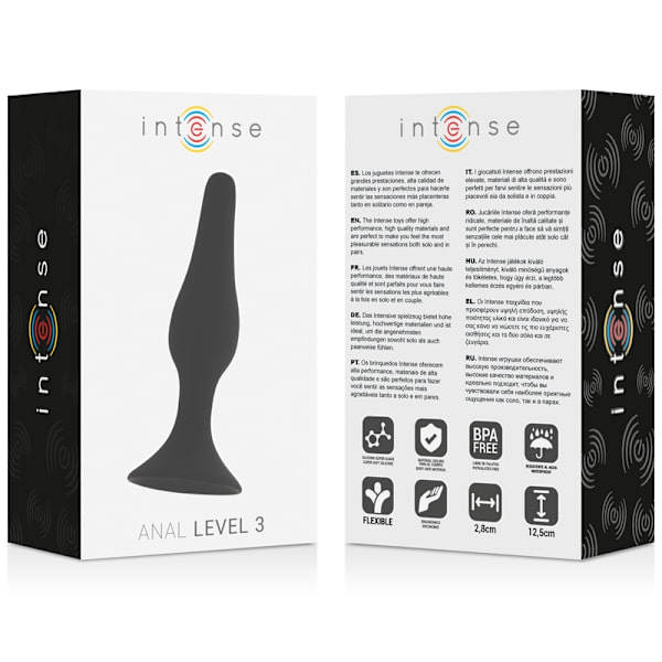Intense - Anal Level 3 12,5 cm musta