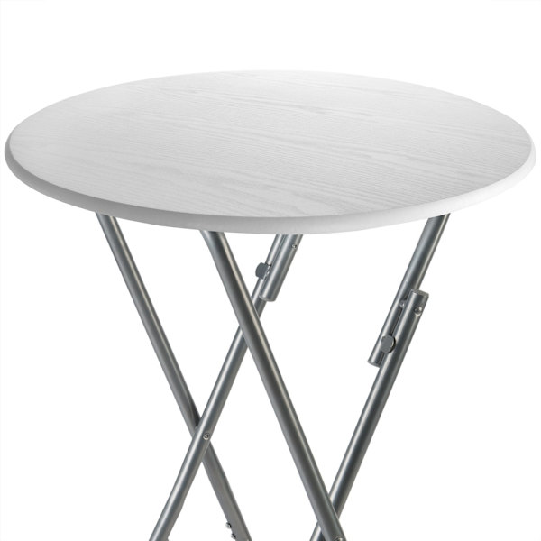 Hopfällbart barbord, vit MDF, 130x60cm