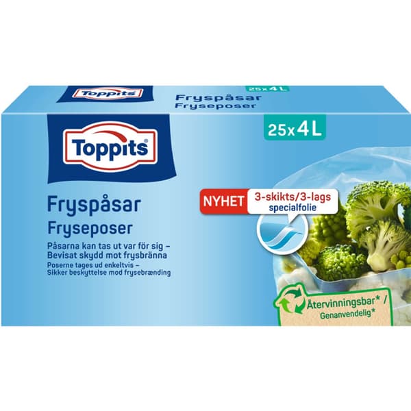 Roskapussit 4 litraa, 25 kpl (10 rullaa kohden)