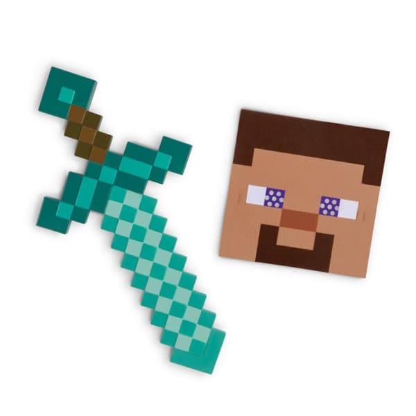 Minecraft miekka ja naamiosarja lapsille, asusteet