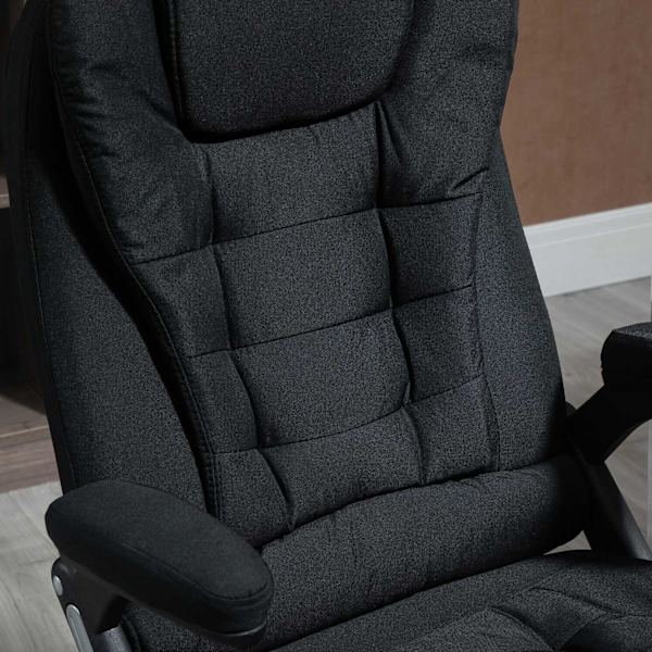 Työtuoli Korkeussäädettävä Työtuoli Ergonominen Vaahtomuovi Pp Muovi Pellavamainen Polyesteri Musta 65 X 72 X 100-120 Cm