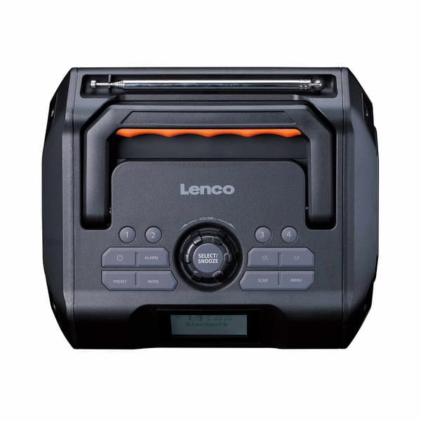 Bärbar DAB+/FM-radio med Bluetooth, IPX5, 20 timmars batteritid