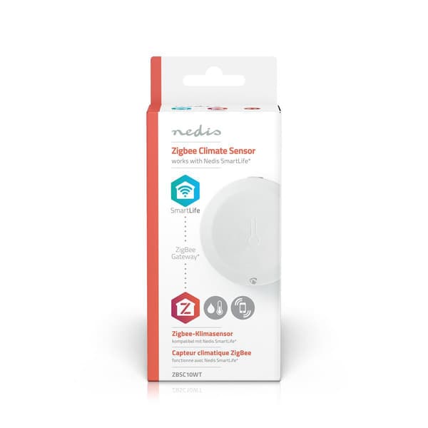 SmartLife Klimasensor | Zigbee 3.0 | Batteri | Android™ / IOS | Hvid