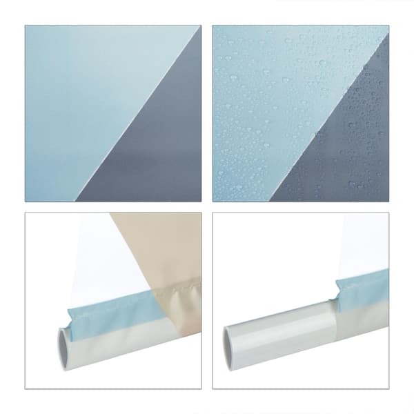 Rullegardin til brusebad med geometrisk design