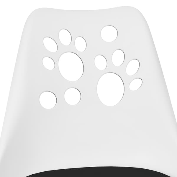 Børnes drejestol, sort og hvid, ergonomisk
