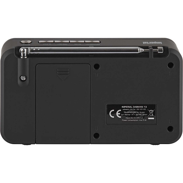 DABMAN 13 Bärbar DAB+ / FM-radio Svart