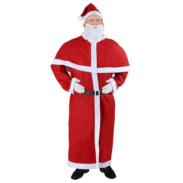 Jultomtekostymset – 5 delar, en storlek, polyester