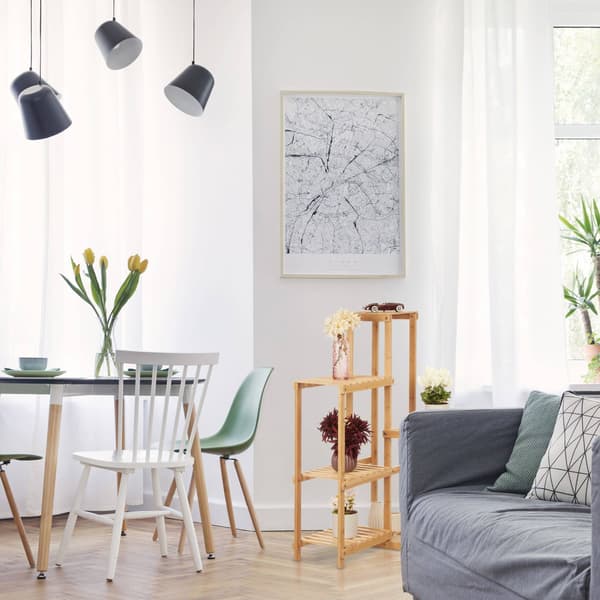 Hörnhylla för växter Bambu