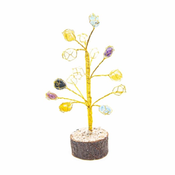 Ädelstensträd Onyx tumlade stenar (18 cm)