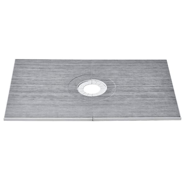 Duschkarkit 60x38 tum, 160 mm mittavlopp, 2 dukar