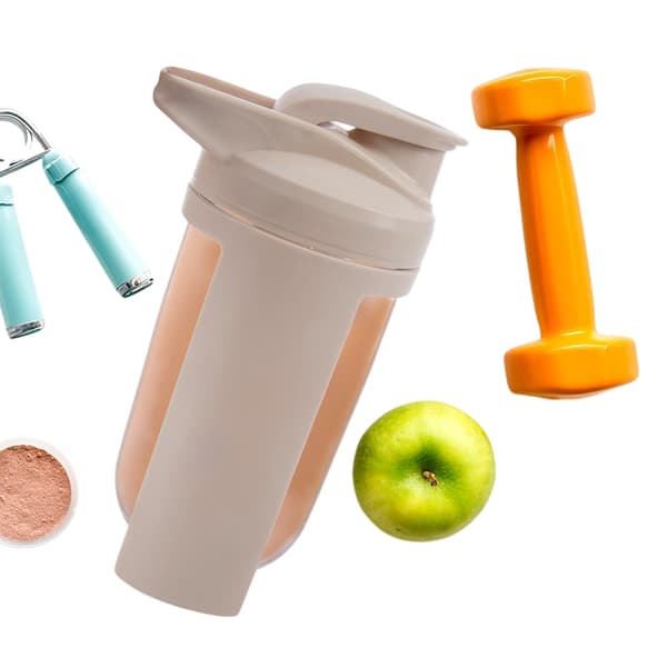 Beige Tritan Shaker -pullo, tiivis, 700 ml