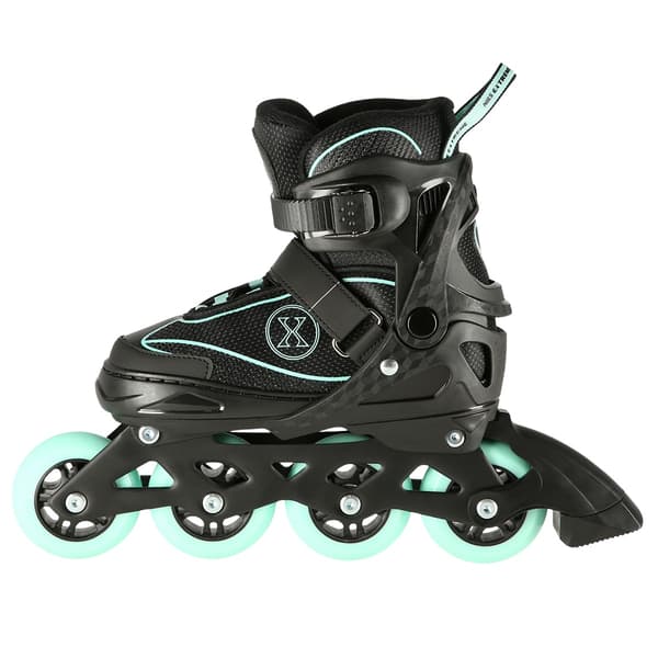 In-line skøjter, sort-mint, størrelse M (35-38)