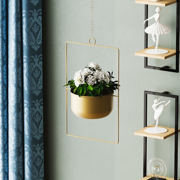 Dekorativ gryde brystning - guld