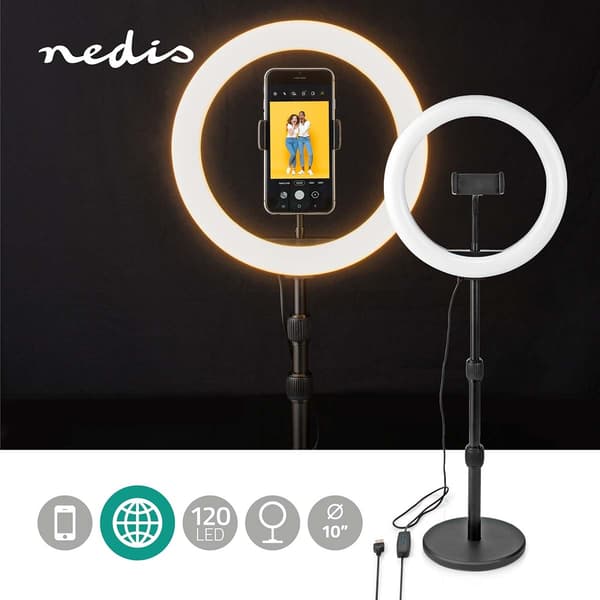 Ringlys | 10 inch | 120 LED's | 2700 - 6700 K | Desktop | Sort