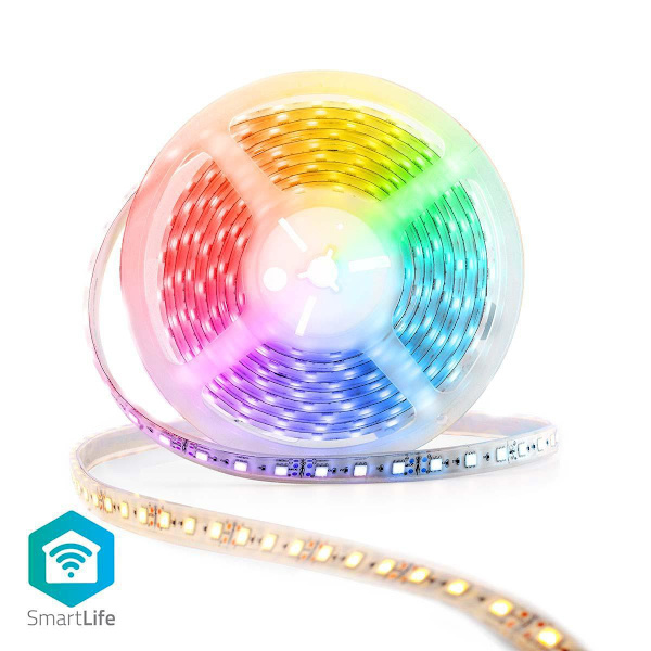 SmartLife LED-Bånd | Wi-Fi | Cool Hvid / RGB / Varm Hvid | SMD | 5.00 m | IP44 | 2700 - 6500 K | 960 lm | Android™ / IOS