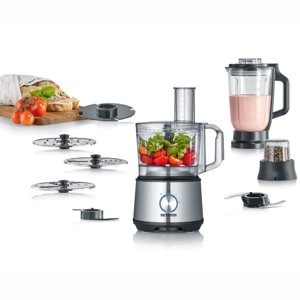 Foodprocessor 1200 W mixer, skål, riveplader,