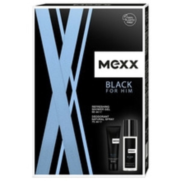 Mexx - Black for Him Gift set deodorant 75 ml and shower gel 50