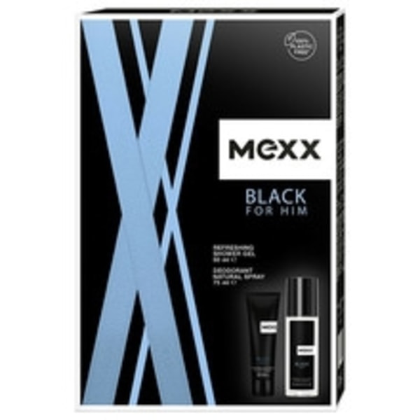 Mexx - Black for Him Gift set deodorant 75 ml and shower gel 50 ml 75ml