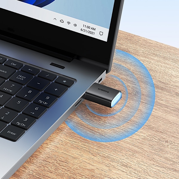 Eksternt USB WiFi netværkskort 2,4GHz 5GHz 650Mb/s sort