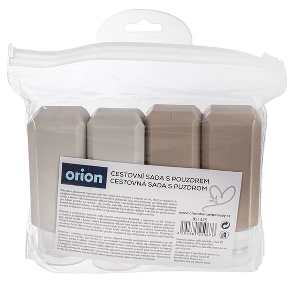 Silikoninen matkapullosetti kotelolla – 5 kpl