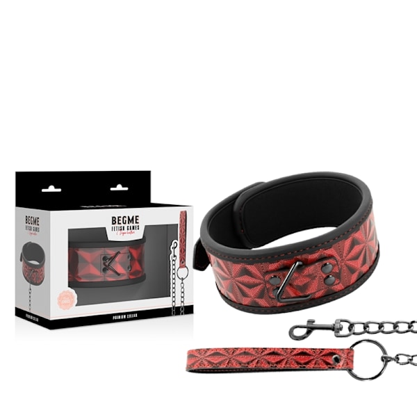 Begme - Red Edition Premium Vegansk läderkrage med neoprenfoder