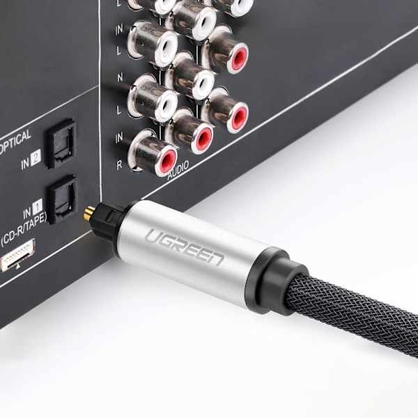 Toslink SPDIF optinen kaapeli 3m harmaa