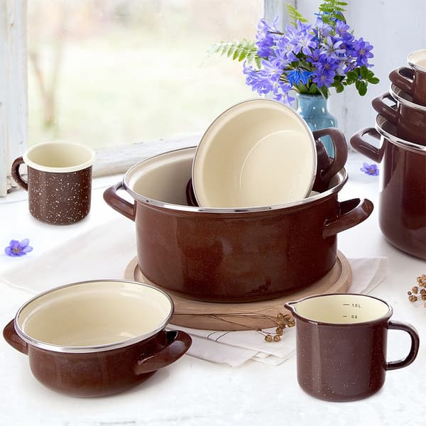 BRUN emaljgryta 16 cm, 1 l