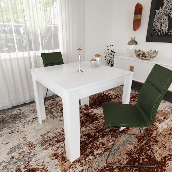 Spisebord Single 90 - Skinnende Hvid