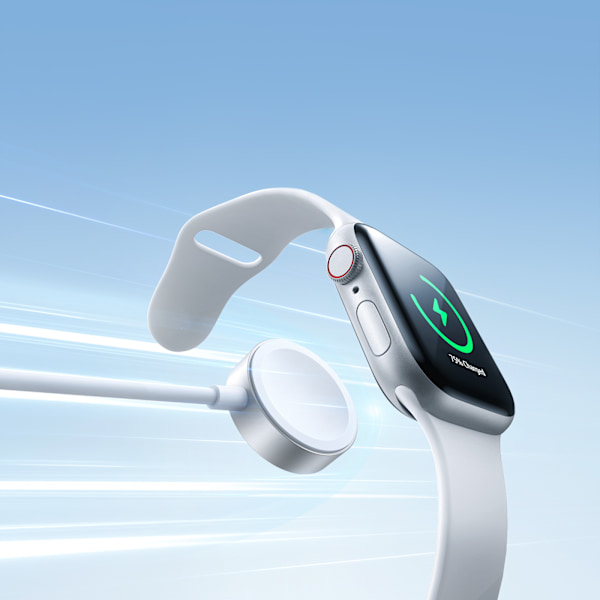 3in1-kabel USB-A-kabel med induktiv laddare + 2x iPhone Lightning 1,2m vit