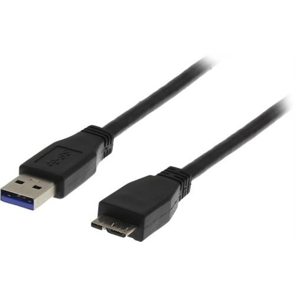 Deltaco USB Micro B Kabel 0,5m - Svart