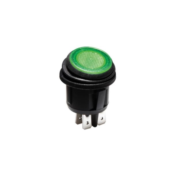 Grøn LED Oplyst Vippekontakt 2P Dpst /On-Off 12V