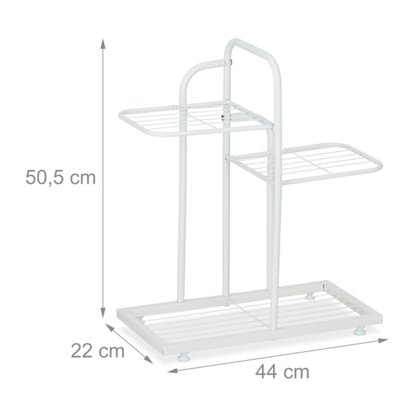 Hvid plantestand 3 plan