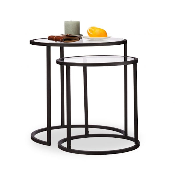 Satsbord set om 2 i glas