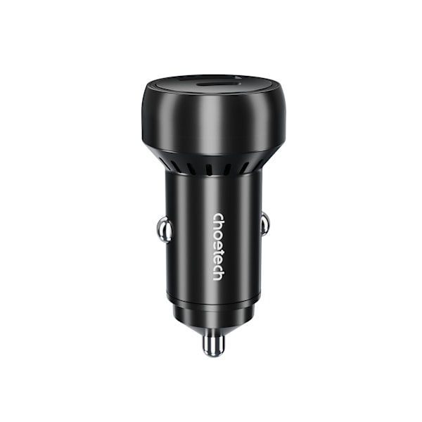 USB-C USB-A PD 60W billaddare med LED-bakgrundsbelysning, svart