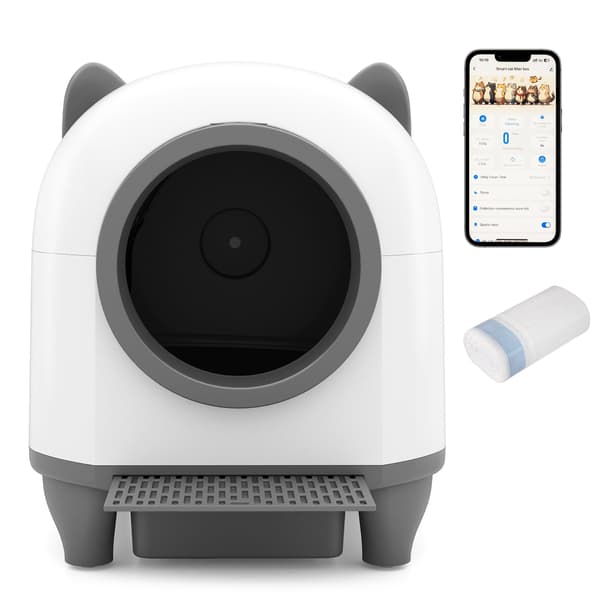 Selvrensende kattebakke, 80L, App-styret, Lugtkontrol