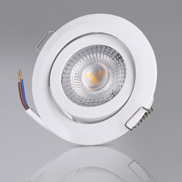 LED infällda taklampor, 6-pack, dimbara, vridbara