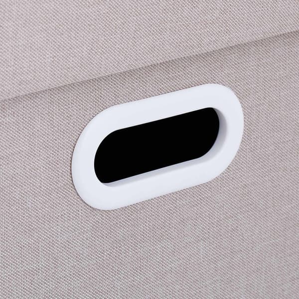 Taburet med opbevaringsplads beige